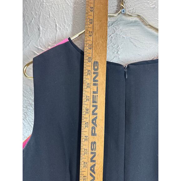 Studio I Womens Colorblock Black Sheath Dress Casual Career Formal Knee Size 10 - Picture 7 of 8